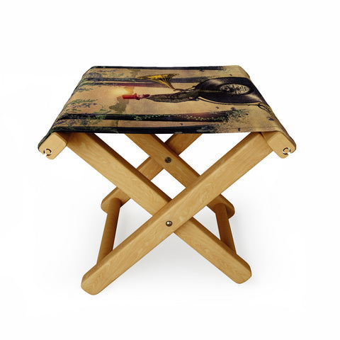 Viviana Gonzalez Music man in the forest Folding Stool