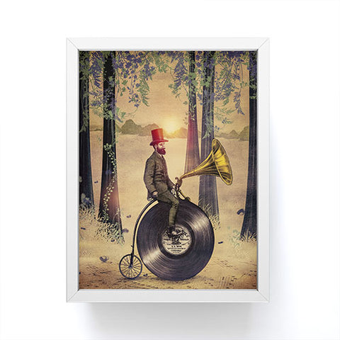 Viviana Gonzalez Music man in the forest Framed Mini Art Print