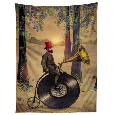 Viviana Gonzalez Music man in the forest Tapestry