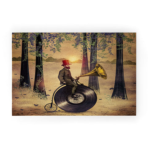 Viviana Gonzalez Music man in the forest Welcome Mat