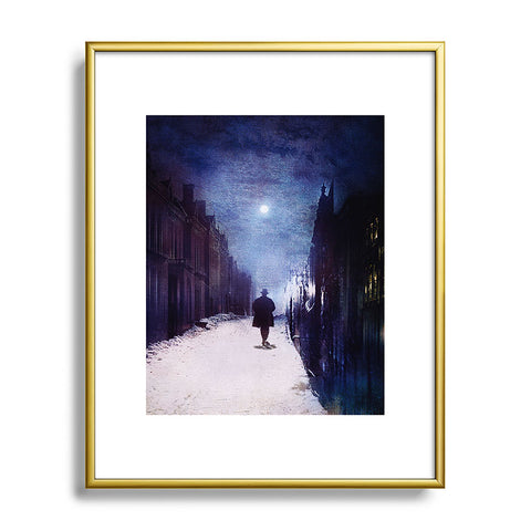 Viviana Gonzalez Music man walk Metal Framed Art Print