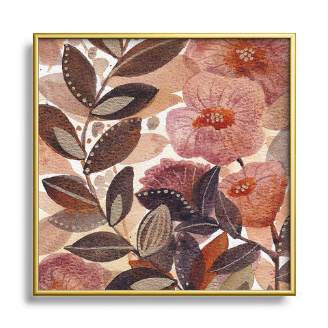 Viviana Gonzalez Nature Love Botanical 3 Metal Square Framed Art Print