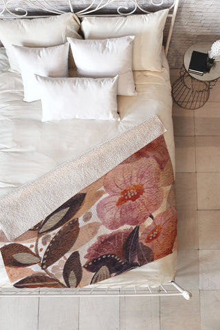 Viviana Gonzalez Nature Love Botanical 3 Fleece Throw Blanket
