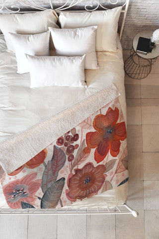 Viviana Gonzalez Nature Love Botanical 4 Fleece Throw Blanket