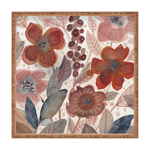 Viviana Gonzalez Nature Love Botanical 4 Square Tray