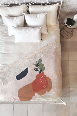 Viviana Gonzalez Organic shapes 1 Fleece Throw Blanket
