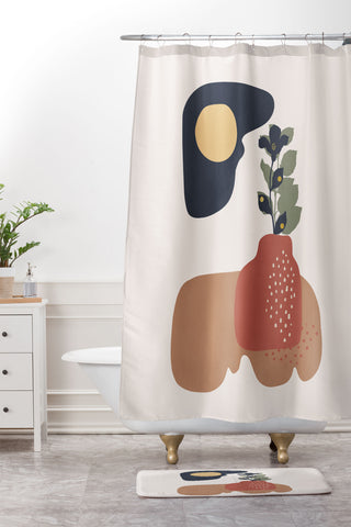 Viviana Gonzalez Organic shapes 1 Shower Curtain And Mat