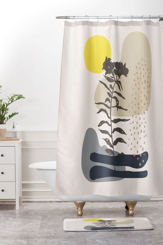 Viviana Gonzalez Organic shapes 2 Shower Curtain And Mat
