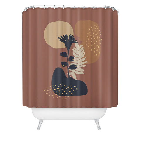 Viviana Gonzalez Organic shapes 3 Shower Curtain