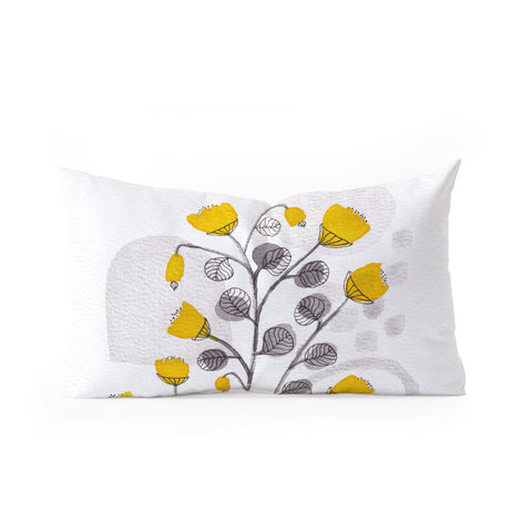 Viviana Gonzalez Organic watercolor botanicals1 Oblong Throw Pillow