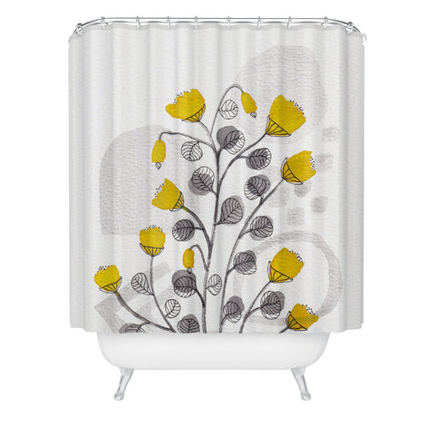 Viviana Gonzalez Organic watercolor botanicals1 Shower Curtain