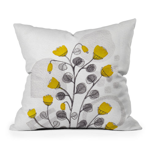 Viviana Gonzalez Organic watercolor botanicals1 Throw Pillow