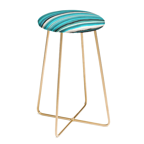 Viviana Gonzalez Painting Stripes 01 Counter Stool