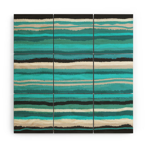 Viviana Gonzalez Painting Stripes 01 Wood Wall Mural