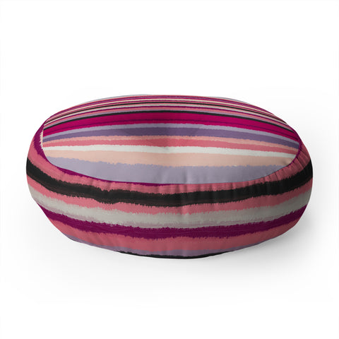 Viviana Gonzalez Painting Stripes 02 Floor Pillow Round