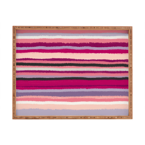 Viviana Gonzalez Painting Stripes 02 Rectangular Tray