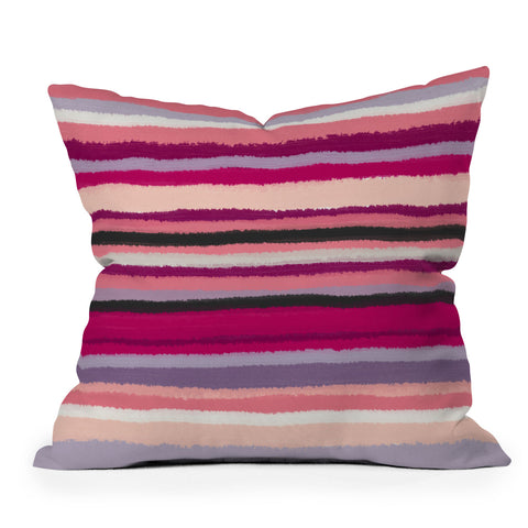Viviana Gonzalez Painting Stripes 02 Throw Pillow