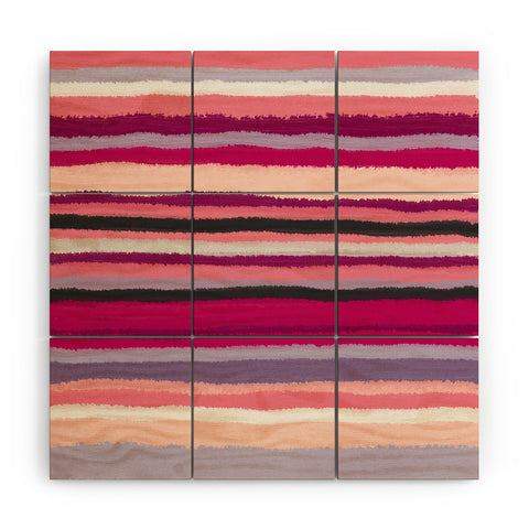 Viviana Gonzalez Painting Stripes 02 Wood Wall Mural