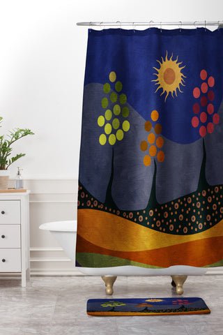 Viviana Gonzalez Paisaje Y Color Shower Curtain And Mat