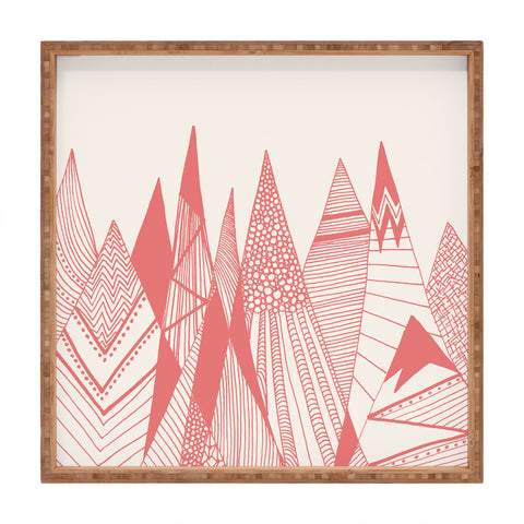 Viviana Gonzalez Patterns in the mountains Square Tray