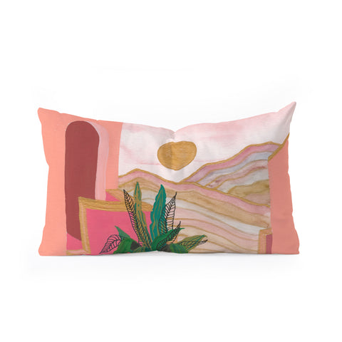 Viviana Gonzalez Peaceful summer Oblong Throw Pillow