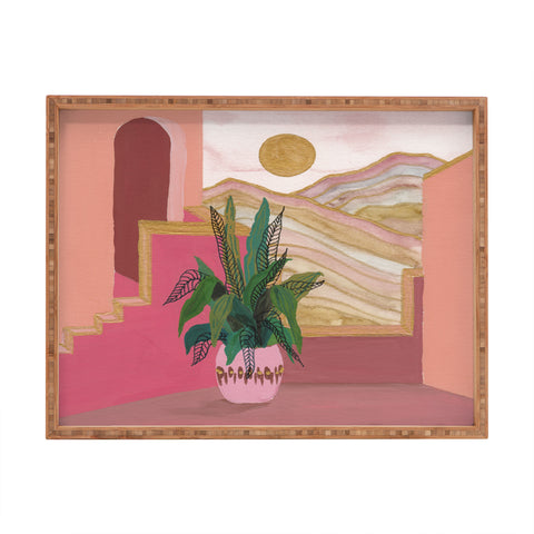 Viviana Gonzalez Peaceful summer Rectangular Tray