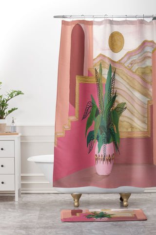 Viviana Gonzalez Peaceful summer Shower Curtain And Mat