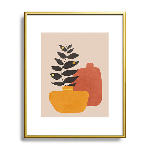 Viviana Gonzalez Plant in a Pot 1 Metal Framed Art Print
