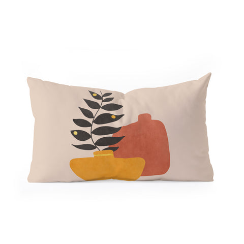 Viviana Gonzalez Plant in a Pot 1 Oblong Throw Pillow
