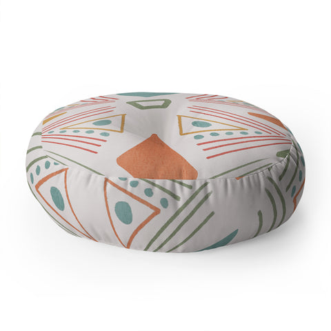 Viviana Gonzalez Playful Geometrics 2 Floor Pillow Round