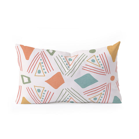 Viviana Gonzalez Playful Geometrics 2 Oblong Throw Pillow