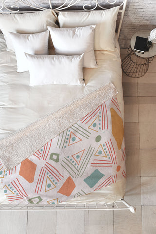 Viviana Gonzalez Playful Geometrics 2 Fleece Throw Blanket