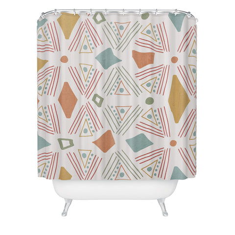 Viviana Gonzalez Playful Geometrics 2 Shower Curtain