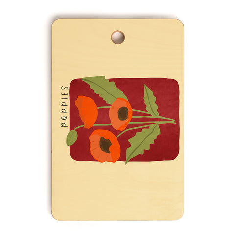 Viviana Gonzalez Poppies 02 Cutting Board Rectangle
