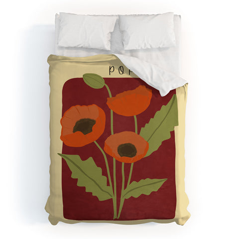 Viviana Gonzalez Poppies 02 Duvet Cover