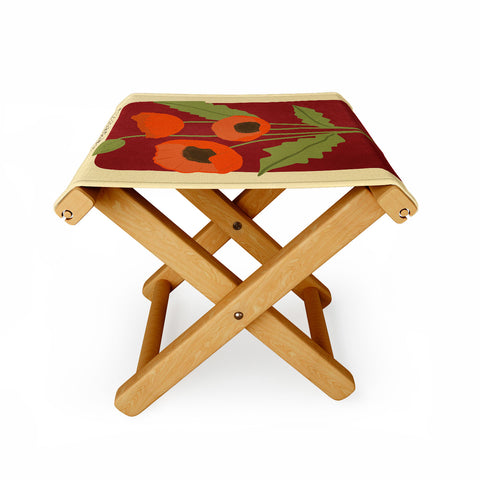 Viviana Gonzalez Poppies 02 Folding Stool