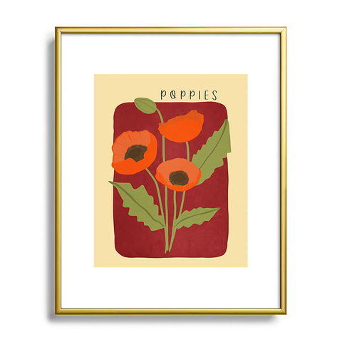 Viviana Gonzalez Poppies 02 Metal Framed Art Print