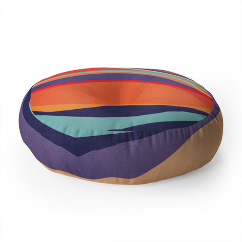 Viviana Gonzalez Psychedelic pattern 02 Floor Pillow Round