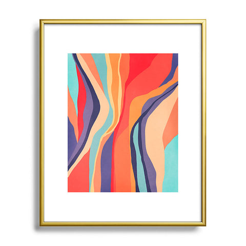 Viviana Gonzalez Psychedelic pattern 02 Metal Framed Art Print