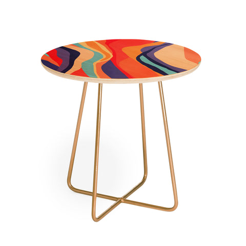 Viviana Gonzalez Psychedelic pattern 02 Round Side Table