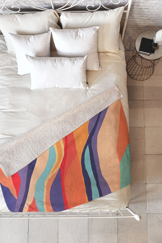 Viviana Gonzalez Psychedelic pattern 02 Fleece Throw Blanket