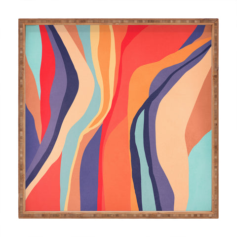 Viviana Gonzalez Psychedelic pattern 02 Square Tray