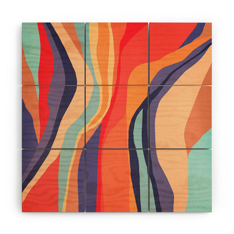 Viviana Gonzalez Psychedelic pattern 02 Wood Wall Mural