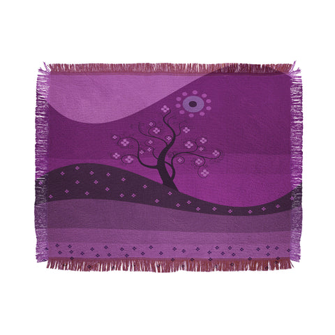 Viviana Gonzalez Radiant Orchid Landscape Throw Blanket