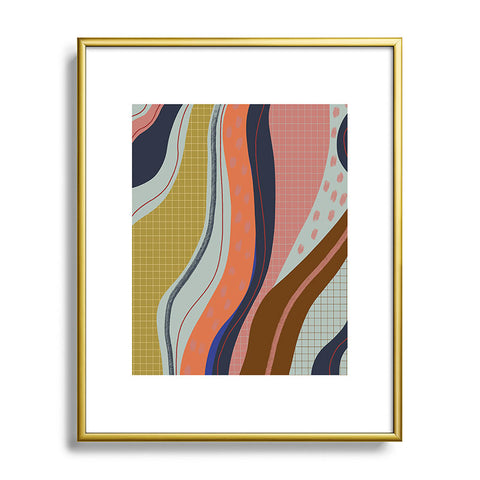 Viviana Gonzalez Retro Fusion 01 Metal Framed Art Print