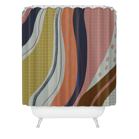 Viviana Gonzalez Retro Fusion 01 Shower Curtain