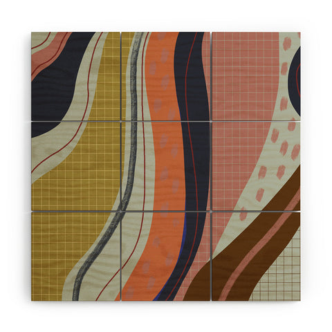 Viviana Gonzalez Retro Fusion 01 Wood Wall Mural