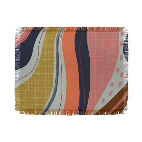 Viviana Gonzalez Retro Fusion 01 Throw Blanket