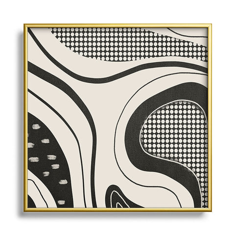 Viviana Gonzalez Retro Fusion 03 Square Metal Framed Art Print