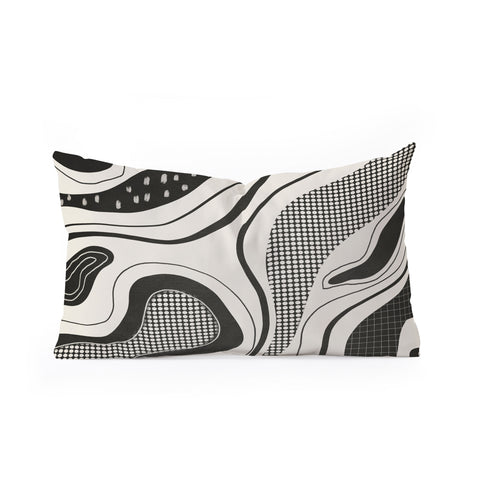Viviana Gonzalez Retro Fusion 03 Oblong Throw Pillow